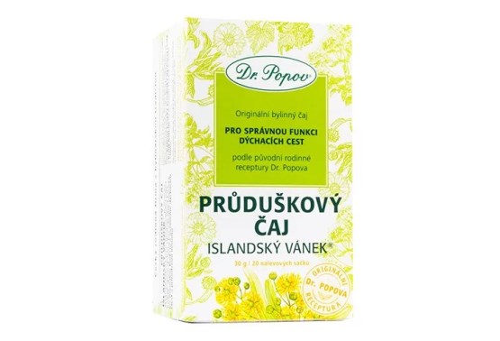 Dr.Popov Průduškový čaj Islandský vánek, porcovaný, 30 g